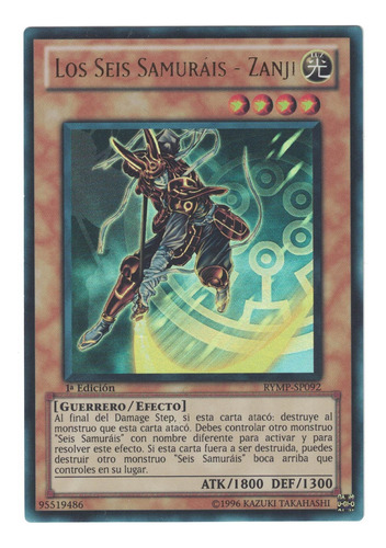 Yugioh The Six Samurai Zanji Ultra 1st Rymp-sp092