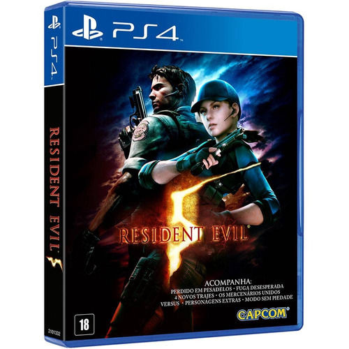Jogo Resident Evil 5 Ps4 Mídia Física Lacrado Dvd Original