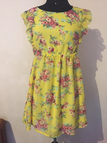 Vestido Floreado - Moda Asiática, Comprado En Japón