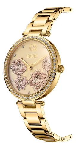 Reloj Loix Mujer Cuarzo Flores En Filigrana L1214
