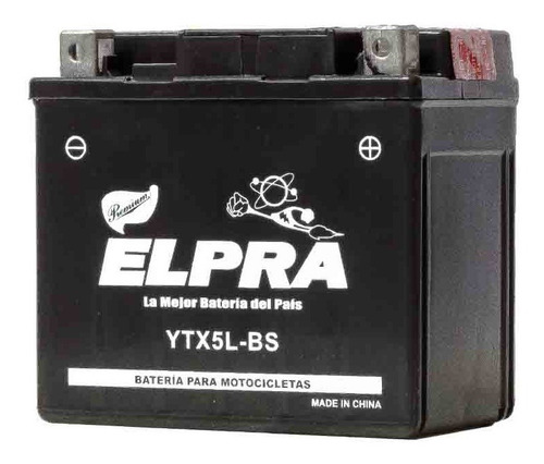 Imagen 2 de 5 de Bateria Elpra Ytx5l-bs Acido Incluido C/caja