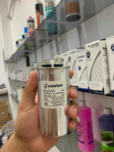 Capacitor Trabajo 60 Uf Mf 250v Redondo Run Aluminio 50/60hz