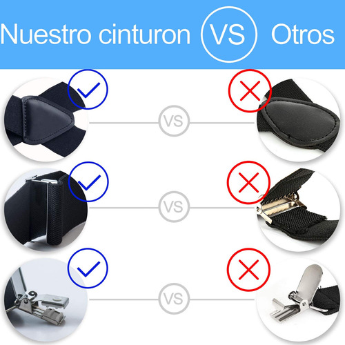 Tirantes For Hombre, Ajustables Y Resistentes, Con Clip,