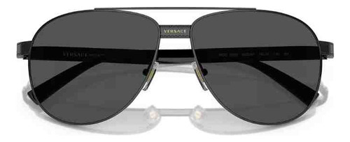 Gafas de sol negras Versace 0ve2209 10098758 para hombre, color gris, diseño liso