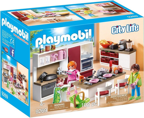 Figura Armable Playmobil City Life Cocina Con 102 Piezas 3