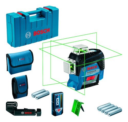 Nível À Laser C/ 3 Linhas Verdes E Receptor Gll 3-80cg Bosch