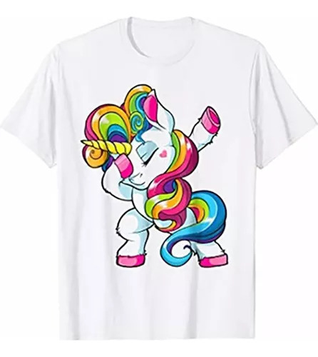 Remera Camiseta Dabbing Hermoso Unicornio Colores Unisex
