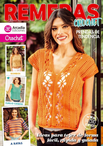 Revista Tejido Crochet Remeras Tejidas Básicos Mujer