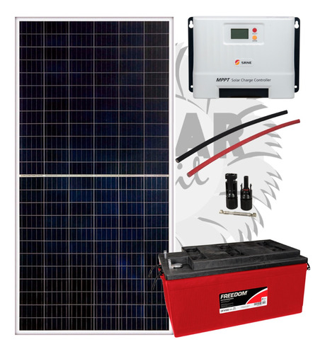 Kit Painel Solar 460w Perc C/ Bateria P/ Motorhome - Kombi