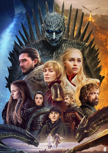 Posters Game Of Thrones T8 Afiches Peliculas Series 90x60 Cm