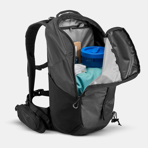 Mochila De Senderismo Montaña 20l Mh100 Quechua Color Negro