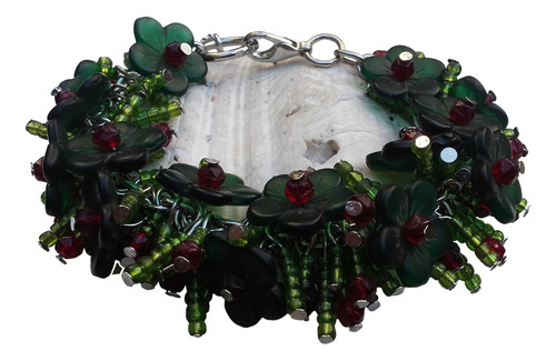 Psc1840 Pulsera Con Murrinas Venecianas, Mostacillas