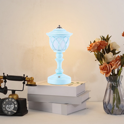 Lámpara De Mesa Retro Con Luz Nocturna En Forma De C, Recarg