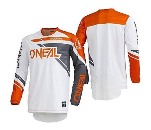 Oneal Jersey Rizer Para Hombre (gris / Naranja, Mediano)