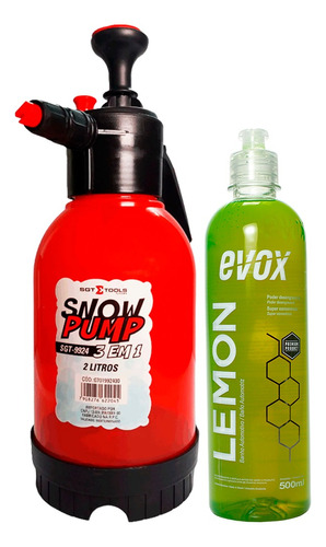 Kit Sgt Pulverizador Snow Pump 2l + Lemon 500ml Evox