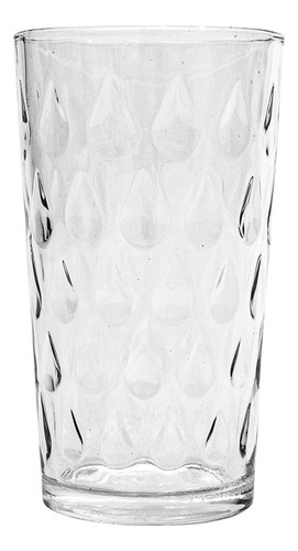 Set X6 Vasos Altos Rubí P/agua Refresco Jugo En Vidrio 336ml Color Transparente