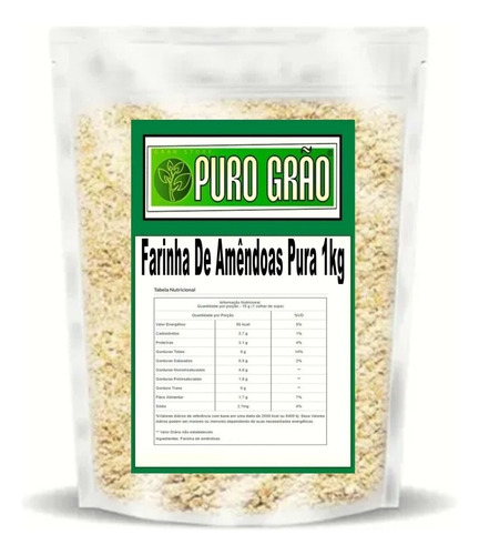 Farinha De Amêndoas Pura 1kg - Premium