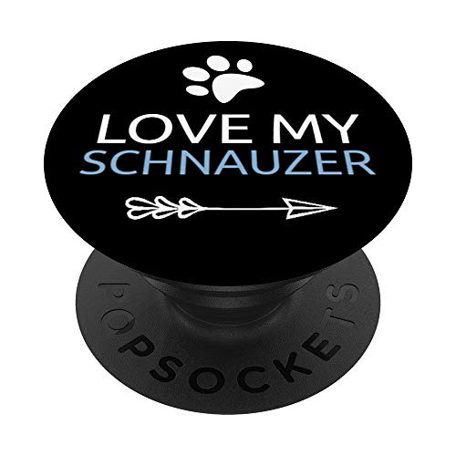 Schnauzer Gift Love My Schnauzer Dog Paw Imprimir Zv31i