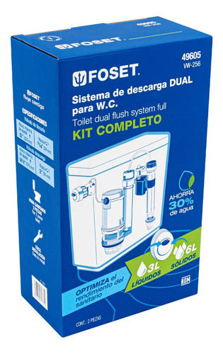 Kit Completo De Accesorios Para Wc Con Sistema Dual Foset