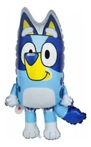 Comprar Globo 3d Metalizado Bluey Y Bingo (bluey)  81 Cm Cotillón Azul Acero Bluey