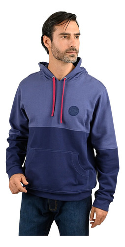 Sudadera Con Gorro Para Caballero Marca Ferrioni Indigo Liso