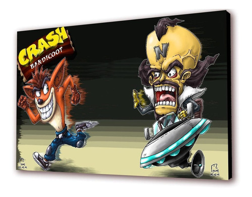 Cuadro 50x30cms Decorativo Crash Bandicoot!!!+envío Gratis