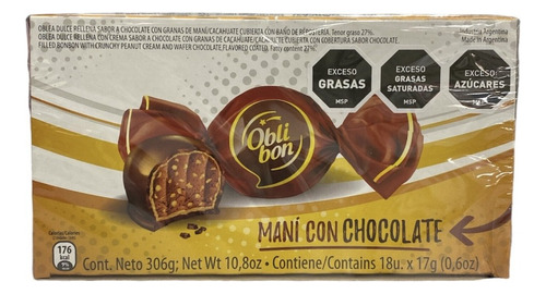 Bocadito Oblibon Maní Con Chocolate X 30un - Open25hs