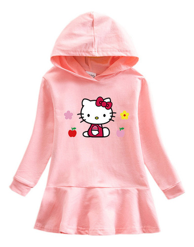 Vestido Hellokitty Niños Princesa Moda Casual Deportes