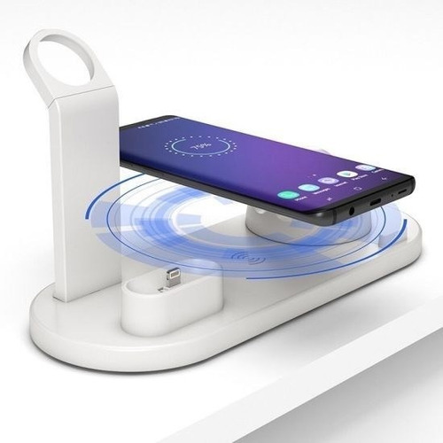 Imagen 2 de 8 de Estación De Carga Inalámbrica 4 En 1 iPhone- Android- Iwatch