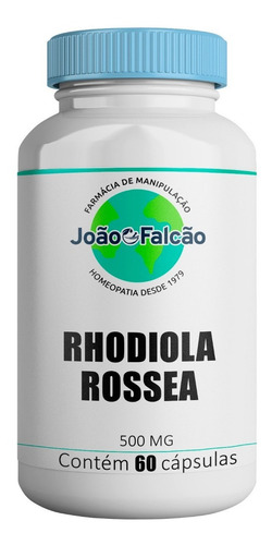 Rhodiola Rosea 500mg 60 Cápsulas Sabor Natural