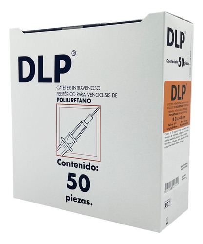 Cateter Poliuretano Laranja Calibre 14 G X 48 mm C/50 peças