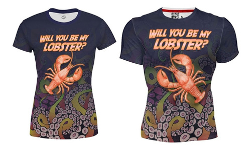 Playera Full Duo San Valentín Lobster Tentáculos Y Langosta 