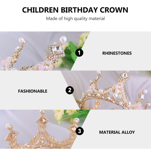 Diadema Redonda Para Niñas Con Forma De Corona Infantil