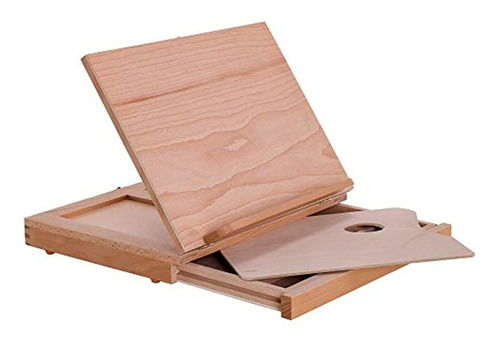 Us Art Supply - Caballete De Mesa De Madera Maciza Con Cajón