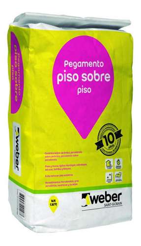 Adhesivo Weber Piso Sobre Piso Sa-25 Kg