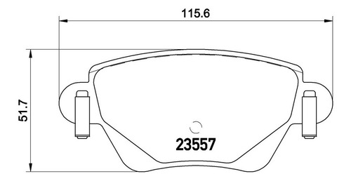 Set-4 Balatas Traseras Ford Mondeo 2.0l L4 01-04 Brembo
