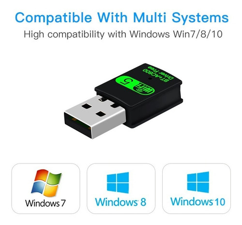Imagem 10 de 10 de Adaptador Para Pc Usb 2x1 Receptor 600mb 5g Wifi + Bluetooth