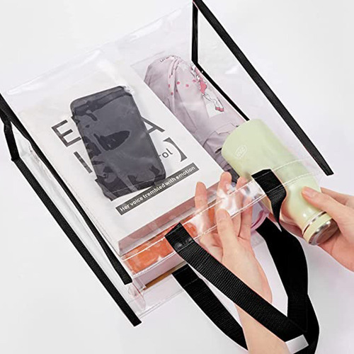 10 Bolsa Regalo Con Asa Reutilizable Transparente Decoracion