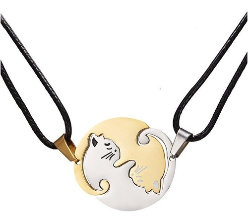 Collar Yin Yang Gatitos Perro Para Compartir Parejas Amistad