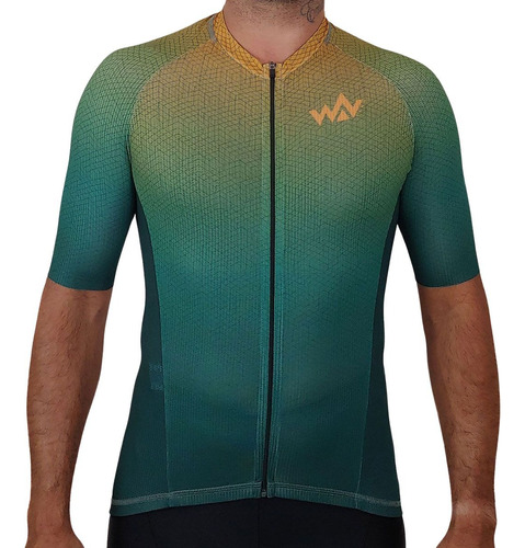 Camisa De Ciclismo Masculina Camiseta Uv50+ Sublime Verde