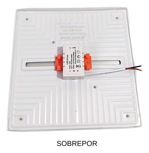 Painel Plafon Sobrepor Quadrado Frameless 24w Borda Infinita Cor Branco Temperatura de cor 6.5 K 127/220V