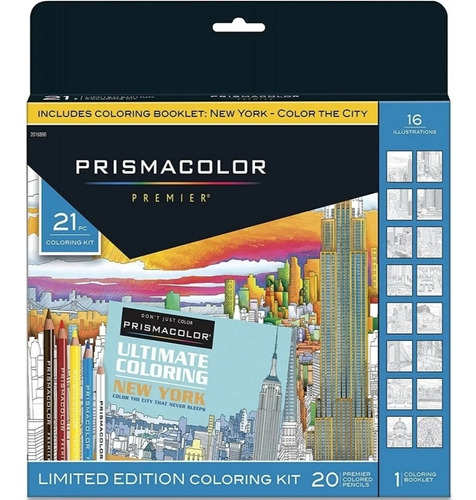 Prismacolor Premier Juego De 21 Unidades. + Libro New York