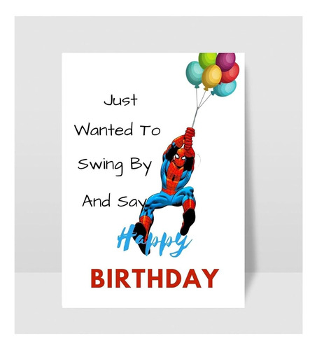 Tarjeta De Cumpleaños Inspirada Spiderman  Solo Quiero...