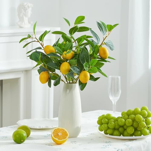 Ramas De Árbol De Limones Artificial - Tallos De Vegetación