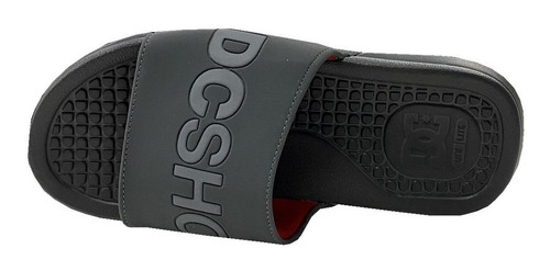 Imagen 3 de 8 de Ojotas Dc Slide Grises Con Rojo Originales Con Envio Gratis
