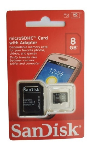 Kit Com 10 Cartão De Memória Sandisk Com Adaptador Sd 8gb