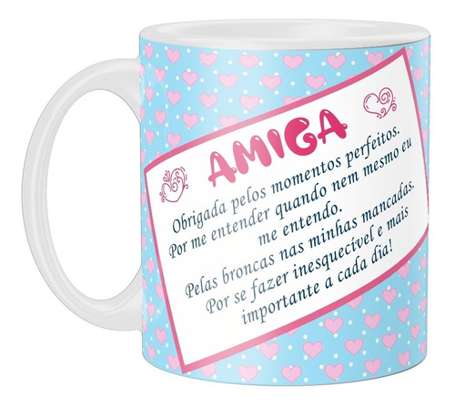 Caneca Personalizada Amiga 02 - Cerâmica - C/ Foto- Amizade