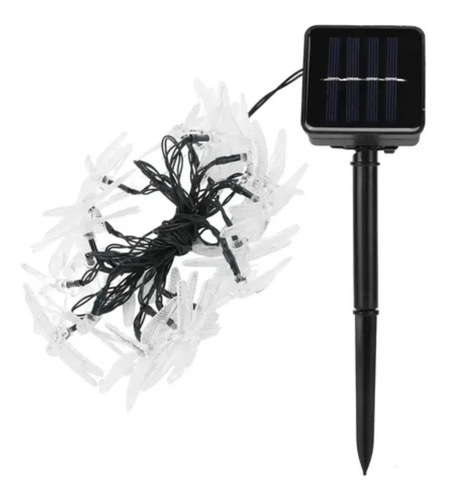 Imagen 4 de 4 de Luz Navidad Guirnalda Libélula Solar De 50 Luces Led Xl Pro
