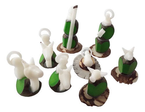 Pesebre En Miniatura Tallado En Tagua 2 Cms Alto