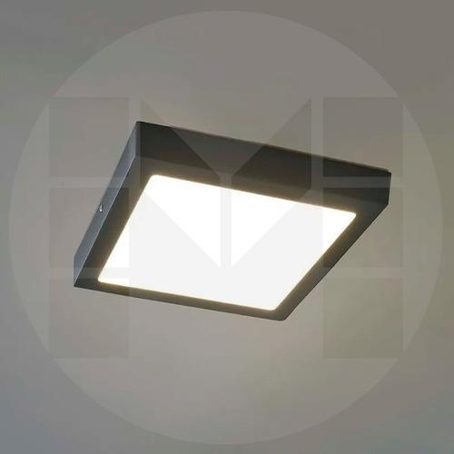 Imagen 8 de 10 de Panel Led Plafon Cuadrado 18w=120 1620l Marco Negro Macroled
